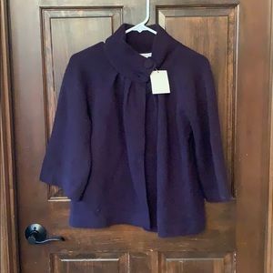 Purple cardigan